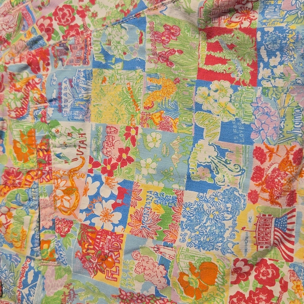 Lilly Pulitzer Multicolor Patchwork Women's Short… - image 4